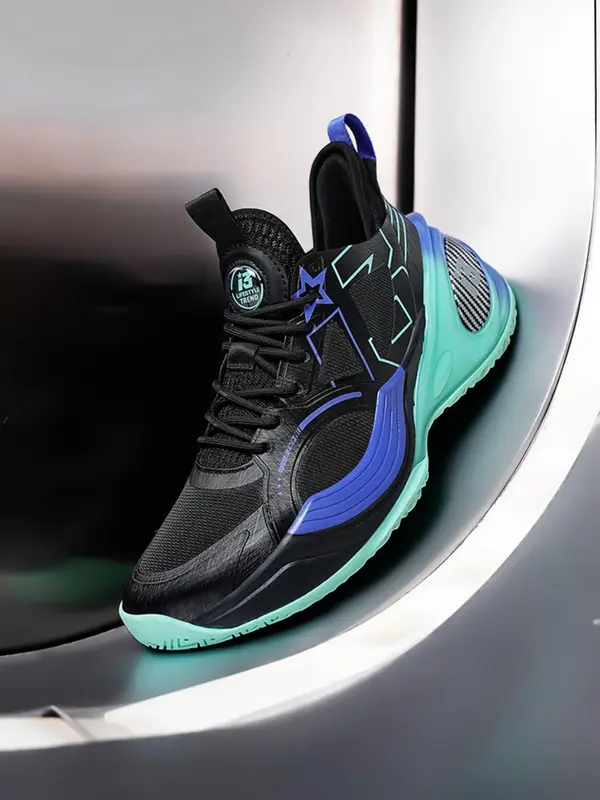 Men's Basketball Shoes, Sporty Lace Up Above The Ankle Sports Shoes, Breathable Comfortable Non-Slip Sneakers for Outdoor Sports 8
