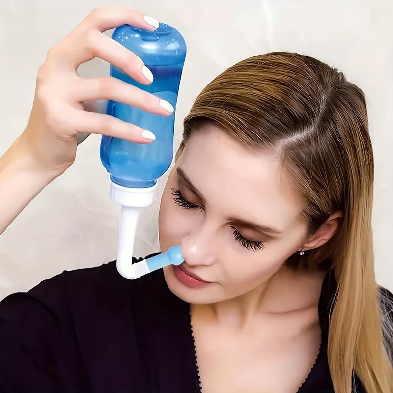 Bình Rửa Mũi, Bình Neti, Bình Rửa Xoang, Dụng Cụ Làm Sạch Mũi, Bộ Tưới Nước Mũi, Không Chứa BPA, Thích Hợp Cho Chăm Sóc Mũi, Hen Suyễn, Mũi Dị Ứng, Sốt Và Sổ Thở, Dung Tích 300ml, Cho Con Bú 0