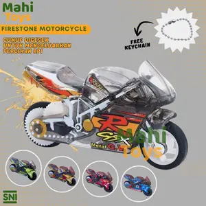 MahiToys Mini Motor Inersia 7cm Bisa Mengeluarkan Percikan Mainan Motor Gesek  Bonus Gantungan Kunci