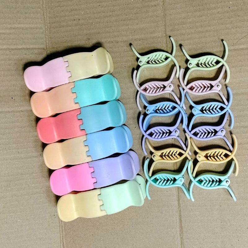 [24 kẹp càng cua] 12 kẹp 3 răng kẹo ngọt + 12 kẹp 5 răng bảng màu pastel xinh xắn, dành cho phái nữ, women, cài tóc nữ nhiều màu thanh lịch k ẹ