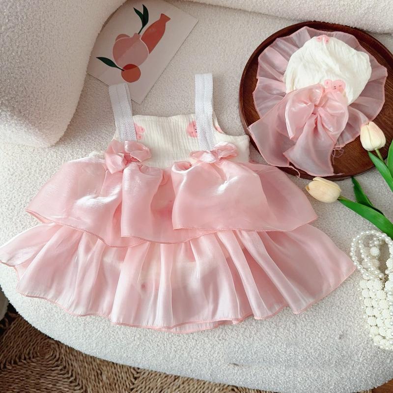 Bộ Đồ Body Công Chúa Cho Bé Gái Vải Xô Mềm Phối Tơ Óng Tặng Kèm Mũ Từ Sơ Sinh Đến 2 Tuổi đầm  đầy  tháng  bé  gái  sơ  sinh