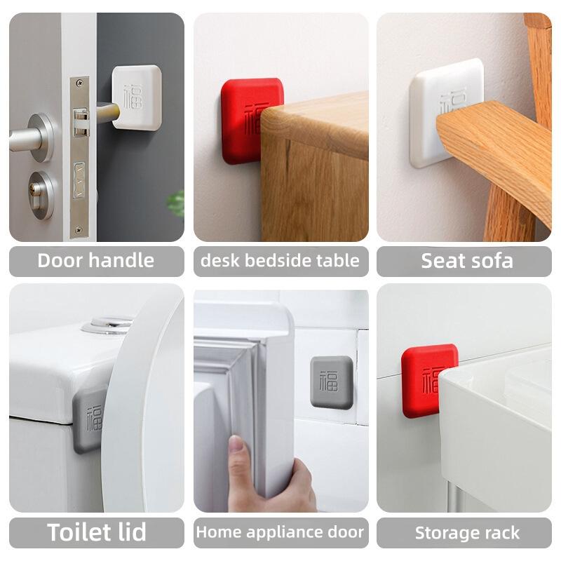 1PC 3D Silicone Anti-collision Wall Stickers Home Decoration Bedroom Door Anti-collision Pad 8