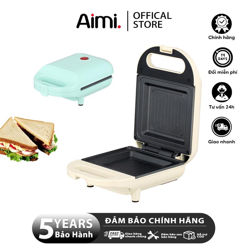   BH 5 năm  Máy Nướng Bánh Mì Sandwich Kẹp Làm Nóng 2 Mặt Rán Trứng Làm Đồ Ăn Sáng Nhanh Chóng Tiện Lợi Pha Trà 