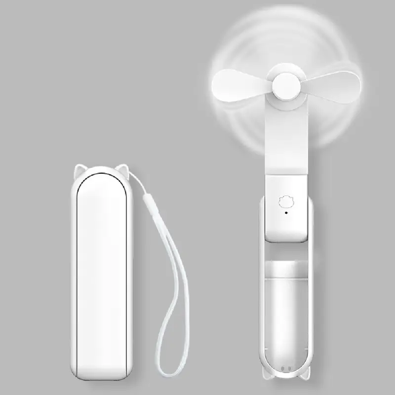 Portable Mini Fan, 1 Count 1200mAh Rechargeable Handheld Fan, Multifunctional Foldable Small Desktop Fan with Power Bank Function, Cooling Fan for Home 8