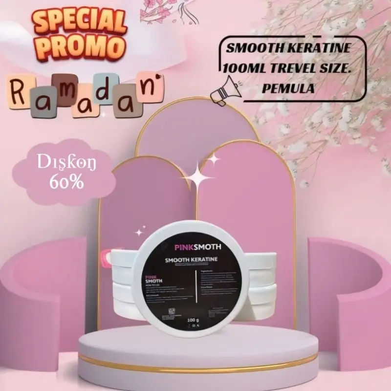 BPOM - Smothing Keratin Rambut Pinksmoth Travel Size 100ml Perawatan Meluruskan Melembutkan rambut AFP 0