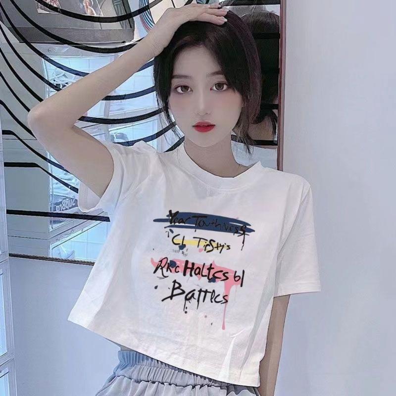 Áo Thun Nezha Phong Cách Trung Quốc Mới, Dáng Ôm, ngắn Tay, Thời Trang, Dành Cho Nữ, In Hình, Cổ Tròn, Trẻ Trung, Bán Chạy, Mùa Hè, Hợp Xu hướng 5