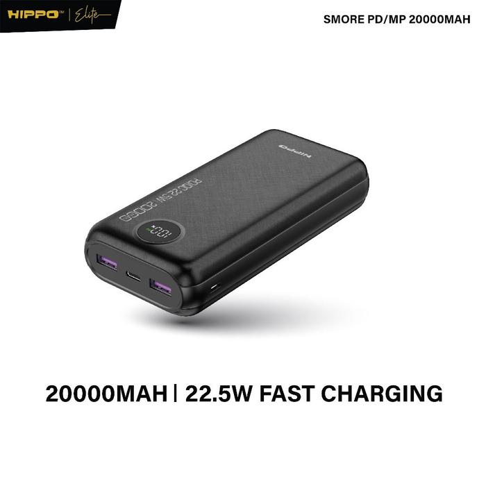 Gambar Hippo Powerbank Smore PD 22,5W 20000mAh Quick Fast Charging Power Bank Type C Power Delivery QC 5 2 Port Output USB A USB C dari Hippo Indonesia Kota Administrasi Jakarta Pusat Tokopedia