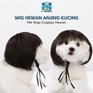 Kostume Wig Hewan Anjing Kucing - Pet Wigs Cosplay Hewan Anjing Kucing - Rambut Palsu Hewan Kucing Anjing