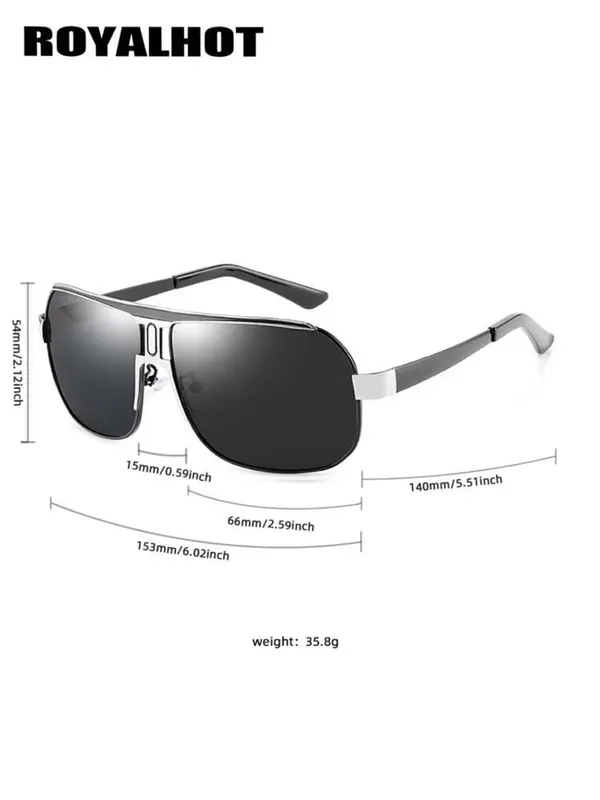 Unisex Simple Sunglasses for Everyday Use, Trendy Square Oversized Frame Sunglasses, Versatile Travel Accessories for All Season, National Day Offers 3