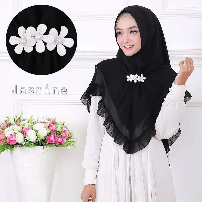 KHIMAR JASMINE REMPEL VANILLA HIJAB GROSIR TERMURAH 3