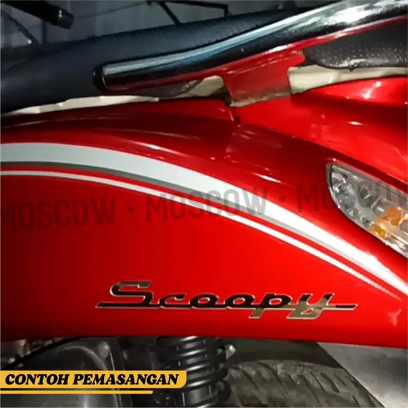 EMBLEM HONDA SCOOPY AKRILIK 3D / STICKER KACA TEMPEL LOGO SET SEPASANG KANAN KIRI EMBLEM SCOOPY LOGO ICON ANEKA WARNA ACRILYC GRADE A / STRIPING SCOOPY BODY LOGO SCOOPY AKRILIK TEBAL DECAL EMBLEM BADGE BODY STIKER LOGO 3D TIMBUL PNP Gold 1