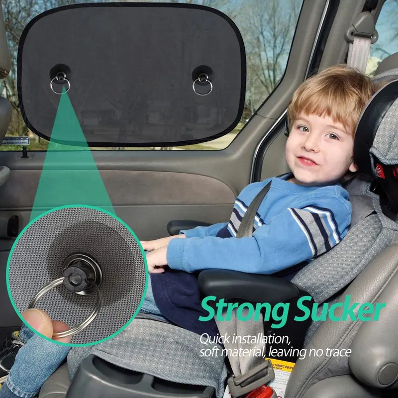 Car Sun Shade, Car Window Shades for Baby, Side Windscreen Window Sunshades, 2 Pack Universal Baby Window Shade, Blocking Harmful UV Rays Sun Glare Heat for Baby Kids Pets, 50 x 30 CM 2
