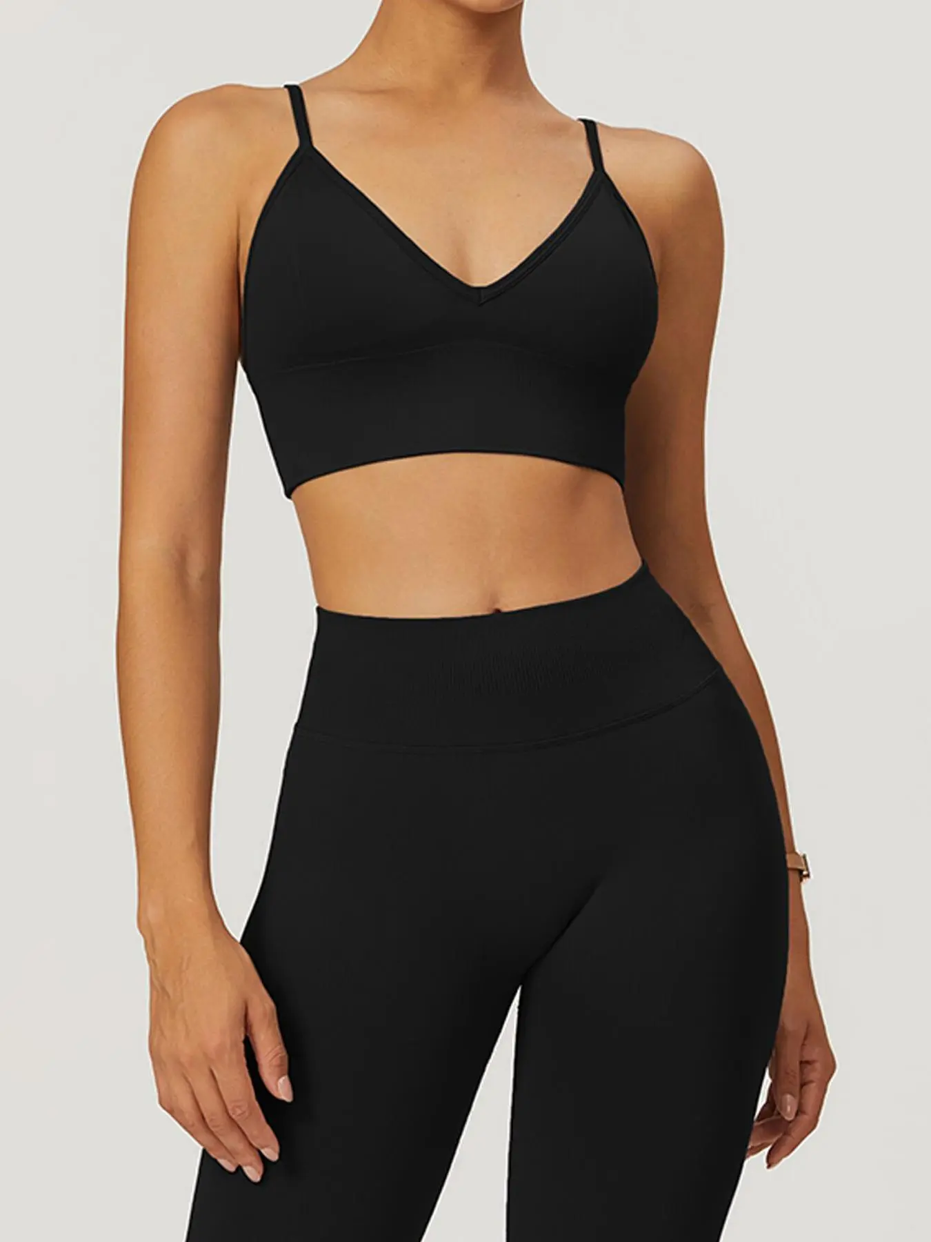 Women's Solid Backless Sports Bra, Breathable Comfortable Sports Bra, Ladies Sportswear for Indoor Outdoor Wear, Gym Clothes