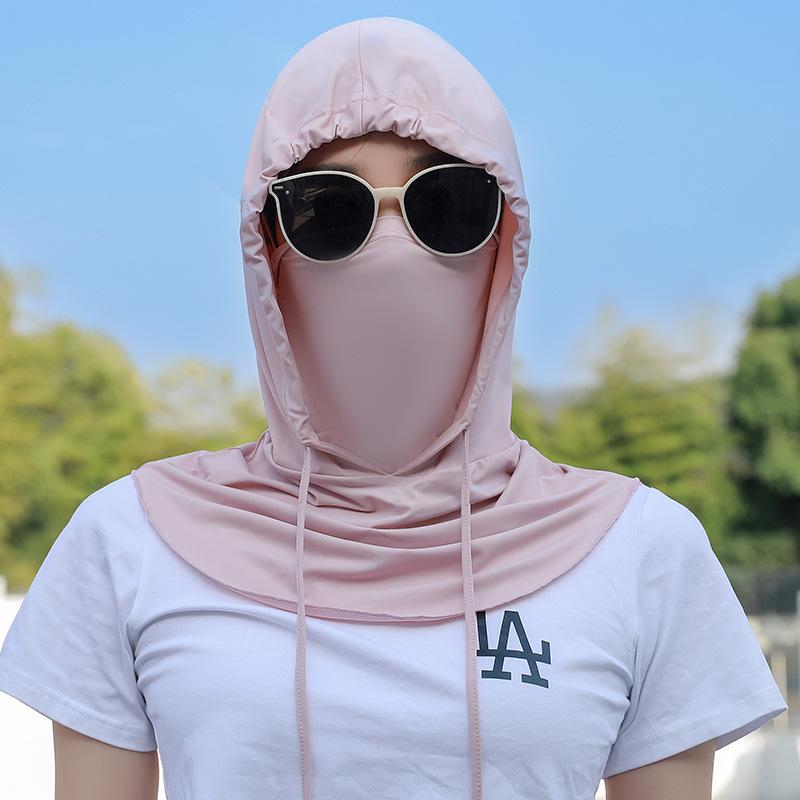 Product Introduction of Summer Driving Facekini Cycling Veil UV Protection Neck Gaiter Sunscreen Mask Men Full Face Ice Silk Breathable Neck Scarf balaclava  face  mask 5