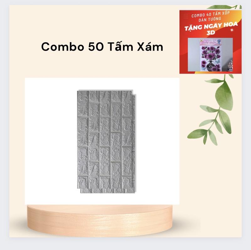 Product Introduction of Combo 50 tấm xốp dán tường đủ màu kt 70x40 ( Tặng hoa ) 9