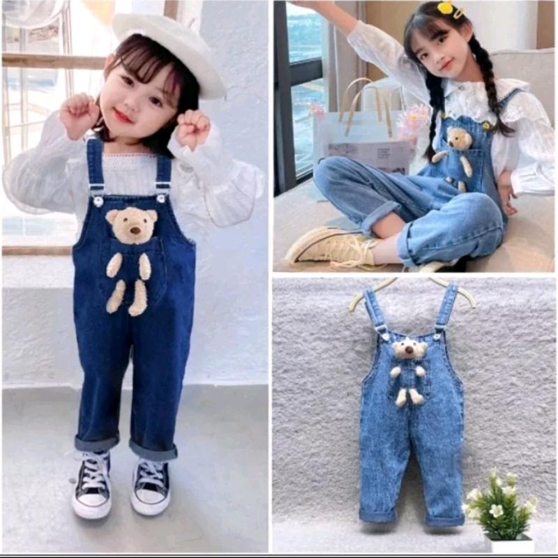 Overalls jumpsuit Jeans baju kodok variasi Boneka 1-7thun 2
