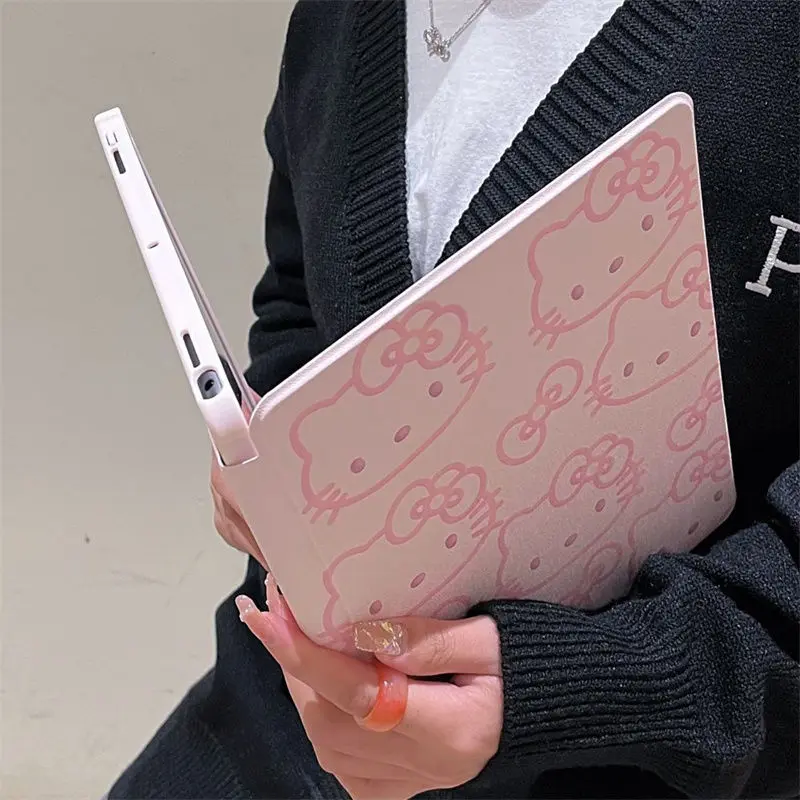 Vỏ Bảo Vệ IPad Hello Kitty, Màu Hồng, Dành Cho Thế Hệ 9 Và 10.2 Inch Pro11, Vỏ Máy Bay, Tương Thích Với 10.9 Inch Air5 / Mini65, Năm 2025