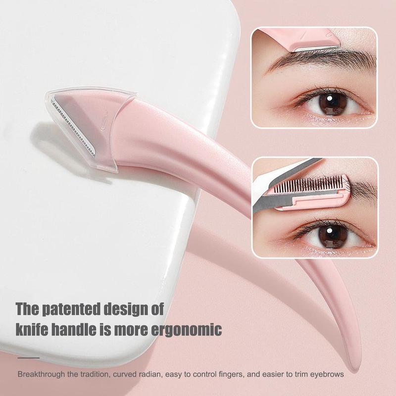 Product Introduction of Buy 1 Get 2 Free Curved Eyebrow Trimmer Facial Eyebrow Scissors With Comb Stainless Steel 19