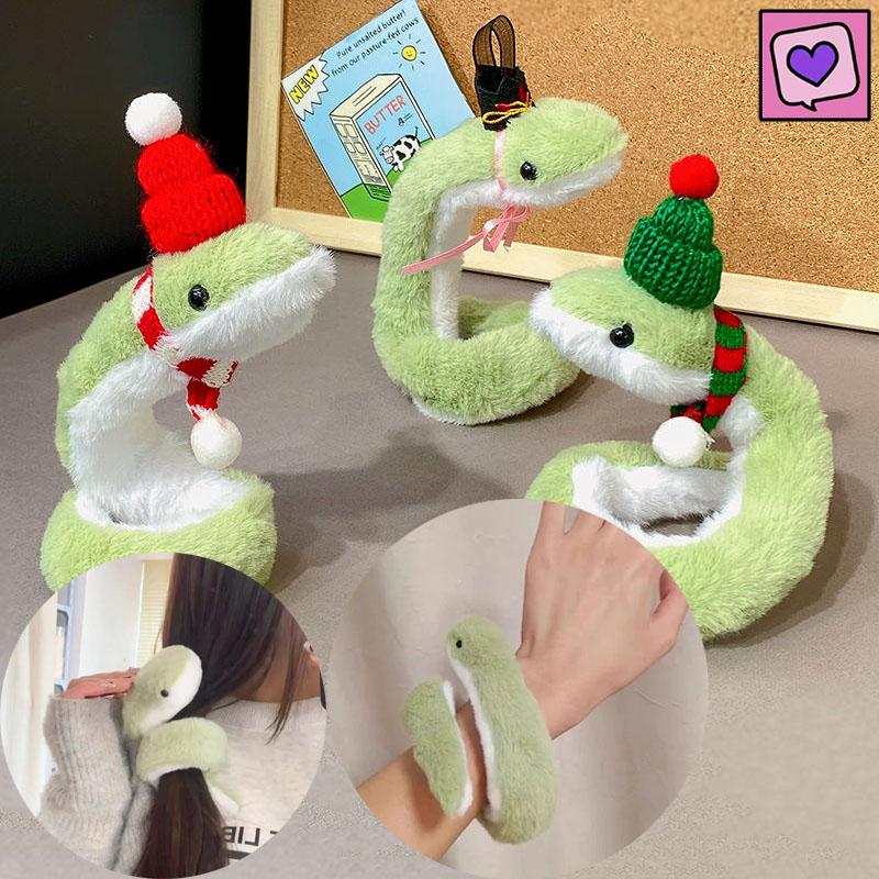 2025 New Year Mascular Mascot   Cute Little Green Snake Jewelry (headwear, Hand Decoration) Each Person Brings Good Luck 0
