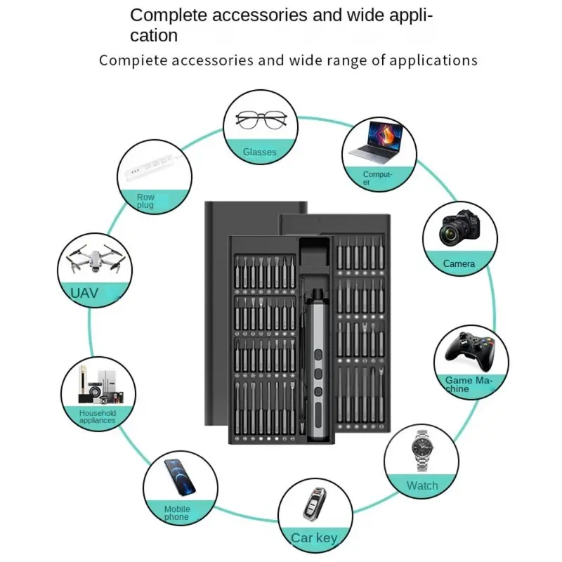 68-in-1 Precision Electric Screwdriver Set, USB Rechargeable Electric Screwdriver with Magnetic Bits, Professional Tool for iPhone Xiaomi Laptop Camera Watch Drone Toys Glass PC Computer Xbox PS4 Repair 3