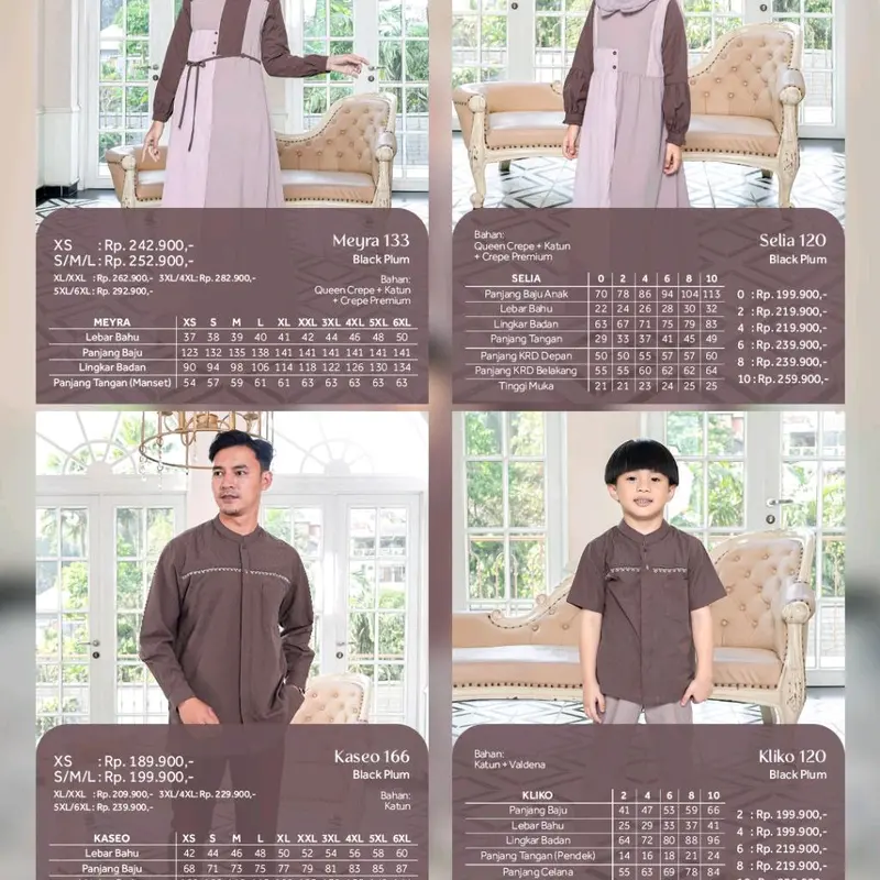 Seply Sarimbit Keluarga Eksis 2023 Black Plum 6
