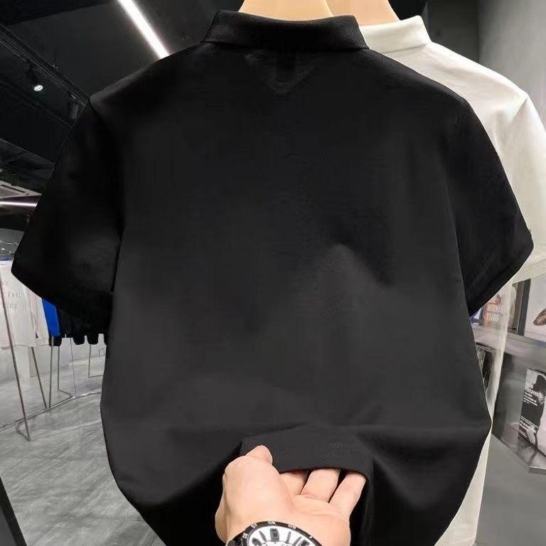 Product Introduction of Summer 2024 New Polo Short Sleeve Men's Youth Casual Breathable Top Printing Stylish Lapel New Chinese Style Parent 18