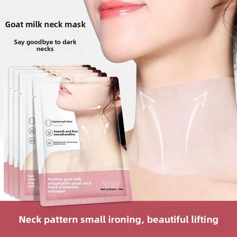 Product Introduction of Han Lun Beauty Goat Milk Neck Mask Patch Lifting Firming Small Iron Reducing Neck Wrinkles Beauty Neck Cream Same Style In Stock 0