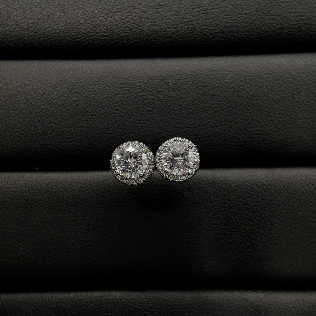 1 đôi bông tai nụ tròn nam nữ 2 size 6mm 8mm