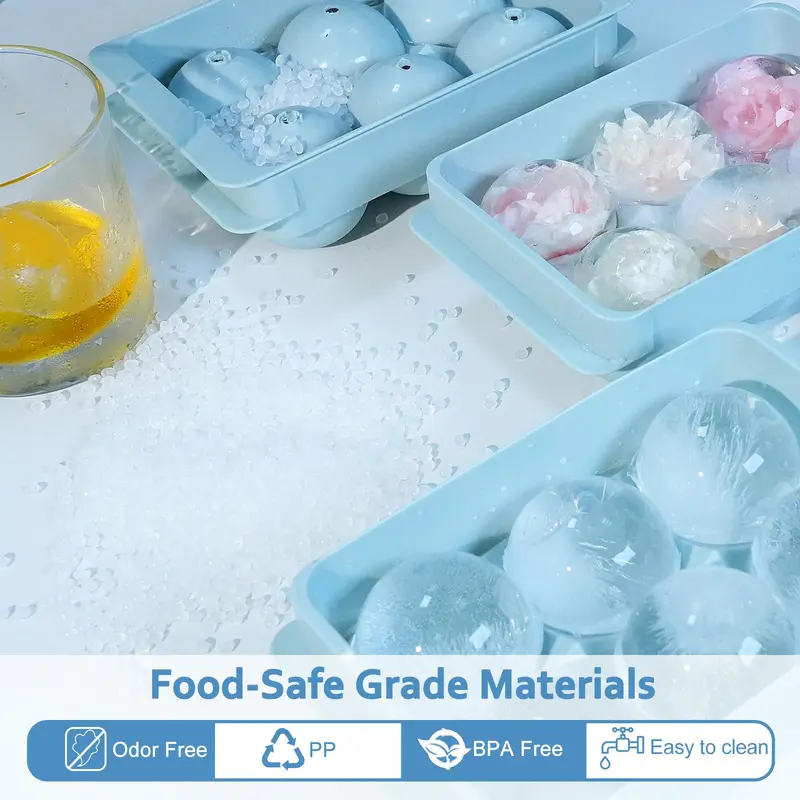 Multi-grids Ice Cube Tray, Large Capacity Reusable Home Ice Trays for Freezer, Ice Ball Maker Mold, Kitchen Accessories 5
