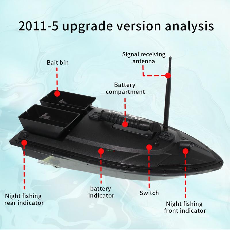 Product Introduction of Flytec 2011-5 500M Remote Control Carp Fishing RC Bait Boats 1.5 kg Loading Smart Fishing Hook Attach Tool Radio Control Toys 11
