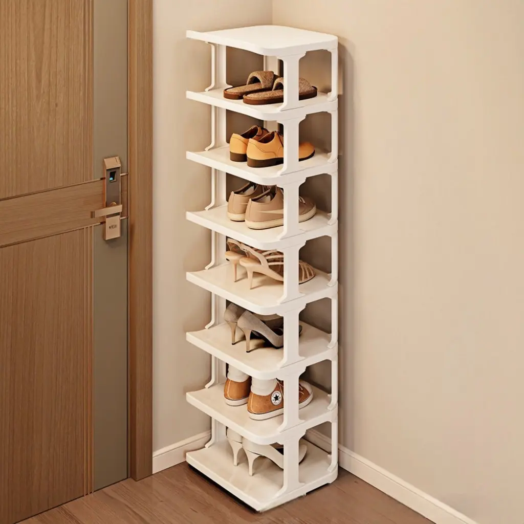 Plastic Multi Layer Shoe Shelf  Shoe Storage Cabinet For Narrow Space