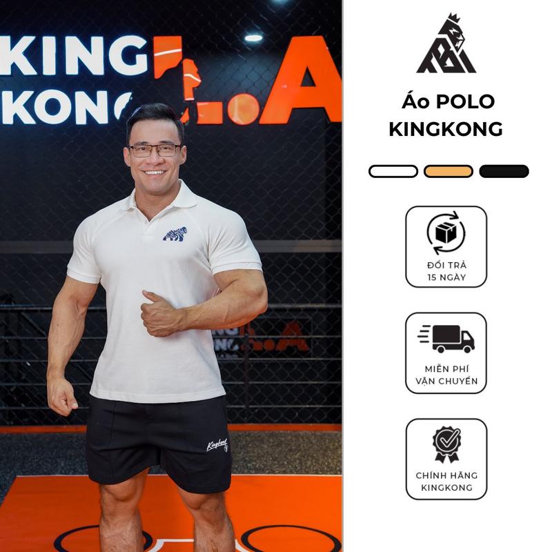 [Mới T1] Áo Thun Polo Unisex Nam Nữ In Hình Kong Chữ - Local Brand TB KINGKONG SPORT WEAR