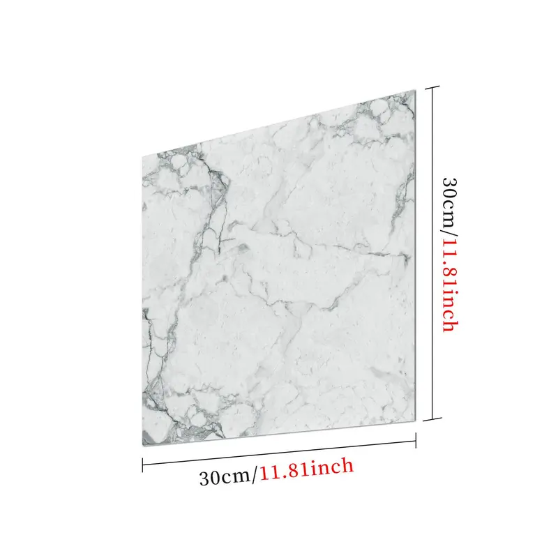 Marble Pattern Imitation Tile Self Adhesive Floor Sticker, Self Adhesive Vinyl, 10pcs Peel and Stick Waterproof Floor Decal, Wallpaper for Living Room, Vinyl Sticker, Adhesive Stickers, Sticker Decorations 4
