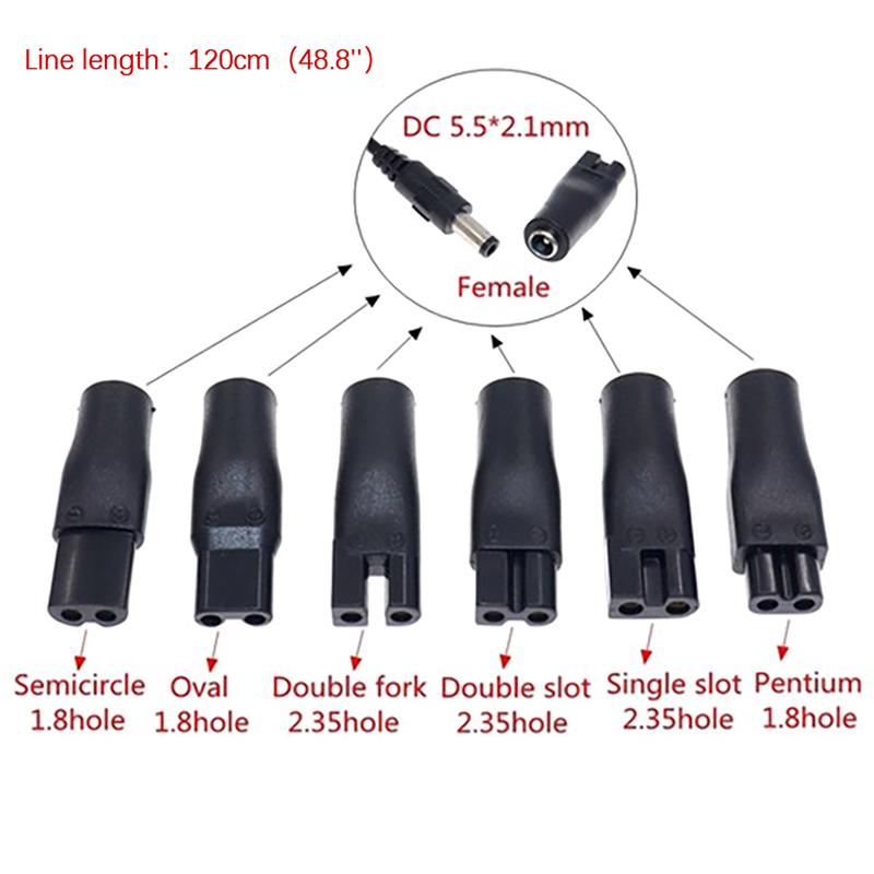 Product Introduction of USB Adapter Charger Cable DC Converter For Shaver Hair Clipper DC5.5* 2.1mm Male To C8 Tail Female Power Supply 26