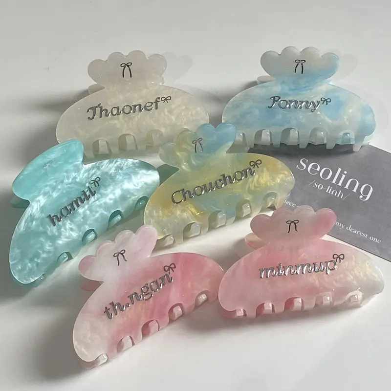 [seoling babi] [CHÍNH GỐC] [CUSTOM TÊN] [FREE TRANG TRÍ] Kẹp Tulip cánh bướm custom chữ ánh bạc ánh vàng tặng em bé xinh yêu độc quyền gói quà tặng sẵn 2