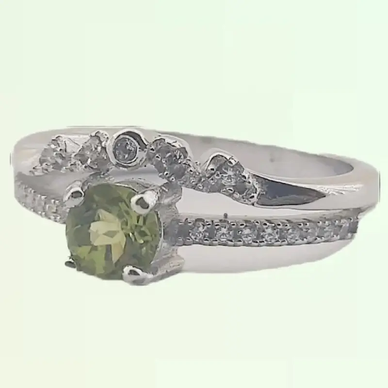 RING PERAK LADIES NATURAL PERIDOT 4