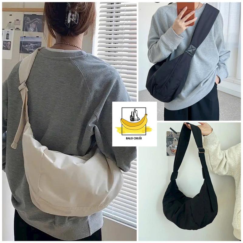 TÚI ĐEO CHÉO VẢI DÙ NILON KHÁNG NƯỚC UNISEX NAM NỮ ĐI HỌC ĐI CHƠI HÌNH BẦU PHONG CÁCH HÀN QUỐC