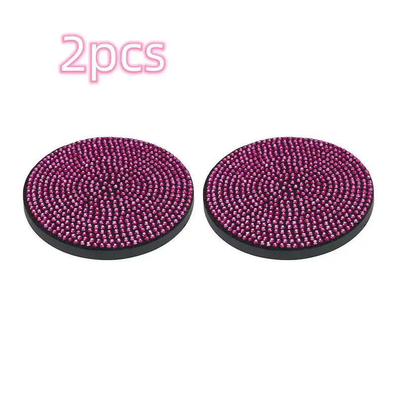 2pcs Imitation Diamond Fashion Car Cup Cushion Bling Car Cup Holder Coaster Anti-slip Popular and fashionable coasters 7