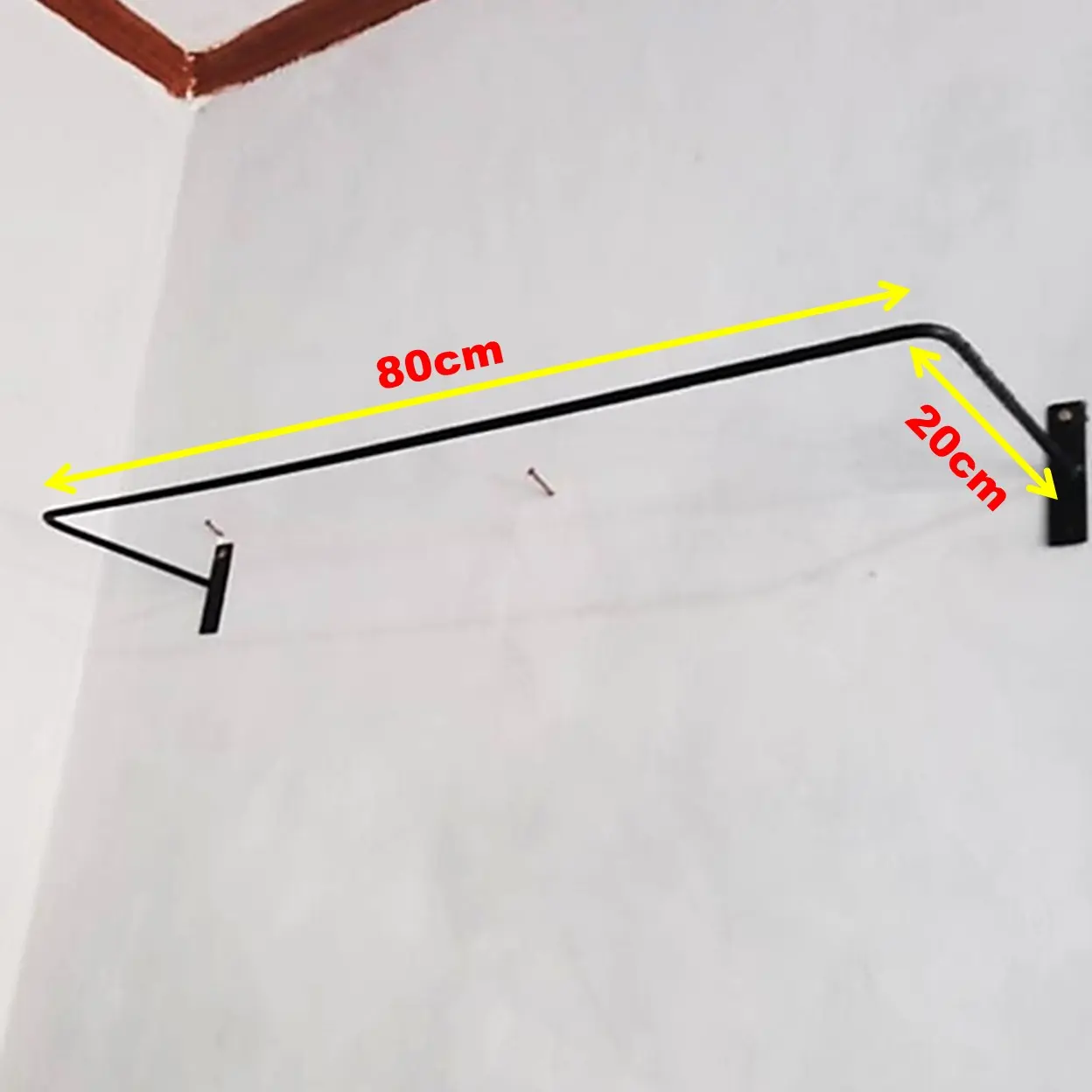 Gantungan Baju Tempel Dinding 80cmx20cm - Rak Gantungan Baju - Gantungan Baju Dinding - Gantungan Baju Besi - Tempat Gantungan Baju - Gantungan Tempel Dinding - Gantungan Baju Kamar Mandi - Castok Gantungan Baju - Gantungan Baju Tembok