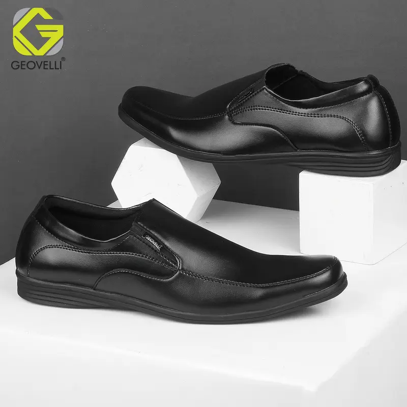 Geovelli Gvl-1903 Sepatu Formal Pria Pantopel Hitam Kerja Kantoran Pantofel Shoes Fantofel 2