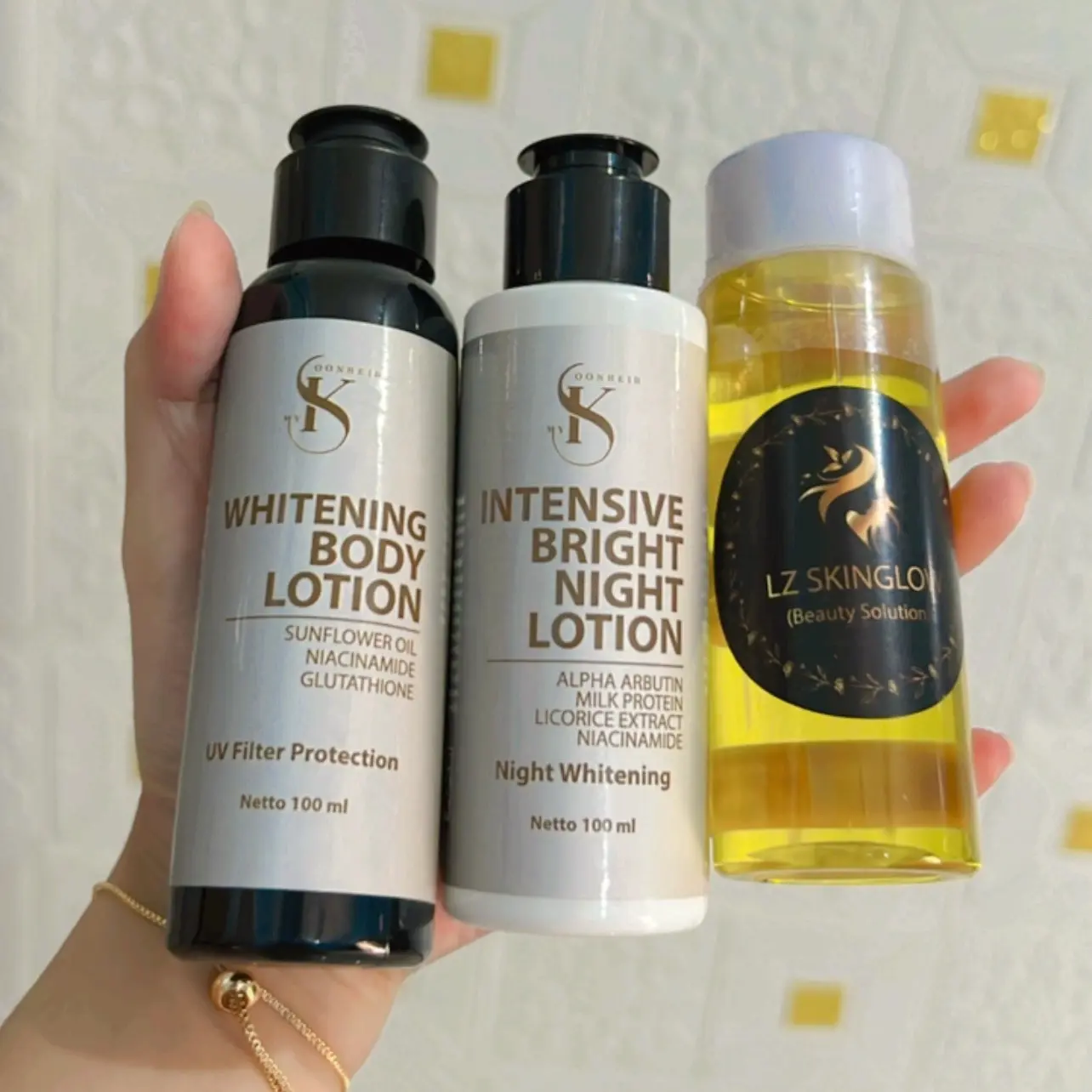 Paket pemutih badan My skoonheid + Toner badan