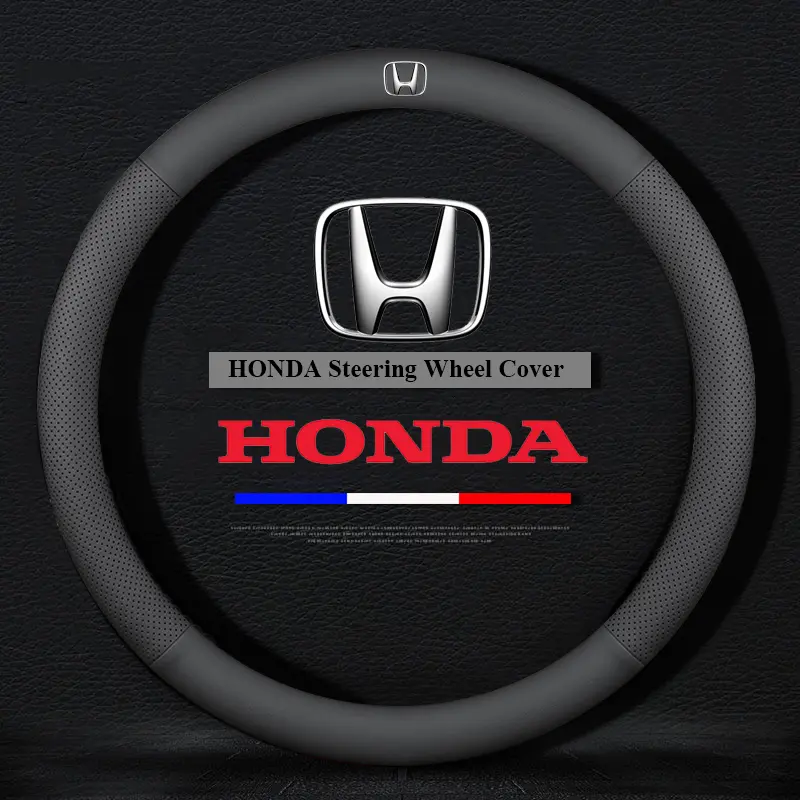 หุ้มพวงมาลัยสำหรับรถยนต์ ทำจากหนังวัว เหมาะสำหรับ Honda Civic, BRV, HR-V, Accord, City Jazz, BRV, MOBILIO, CRV, BRIO