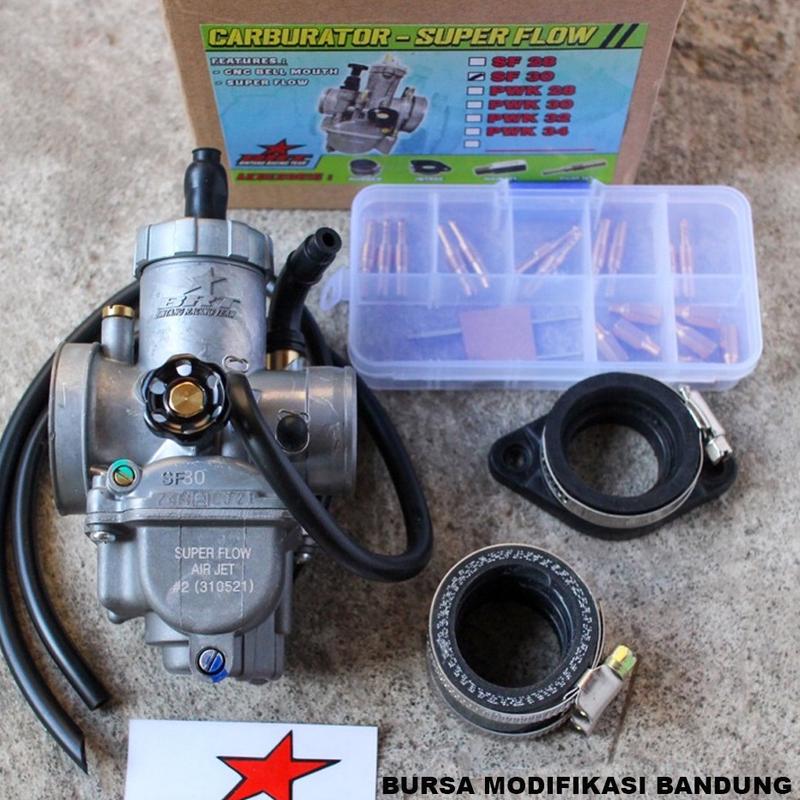 Super Flow BRT Karbu SF PE 28 30 Banyak Bonus Karburator Carburator Klx Ninja King 0