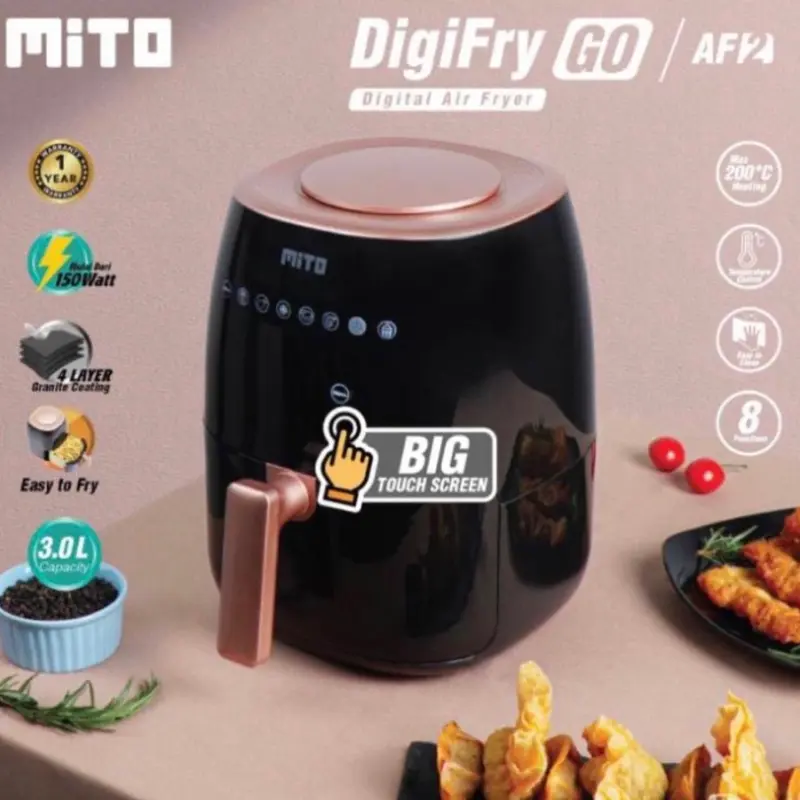 (GARANSI RESMI) Mito Air Fryer AF2 GO Airfyer Mito Low Watt 1