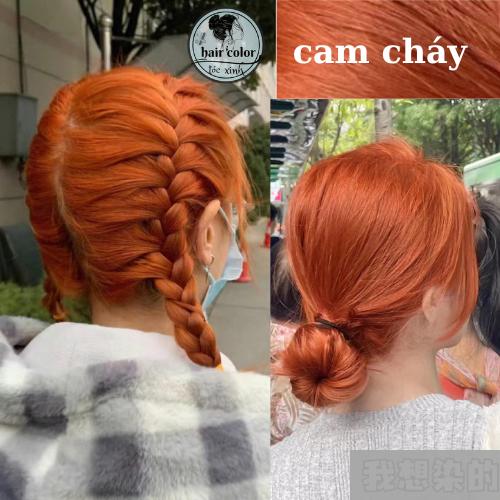 Thuốc nhuộm tóc tại nhà màu Cam Cháy tặng kèm oxi trợ nhuộm và gang tay  4.6  30