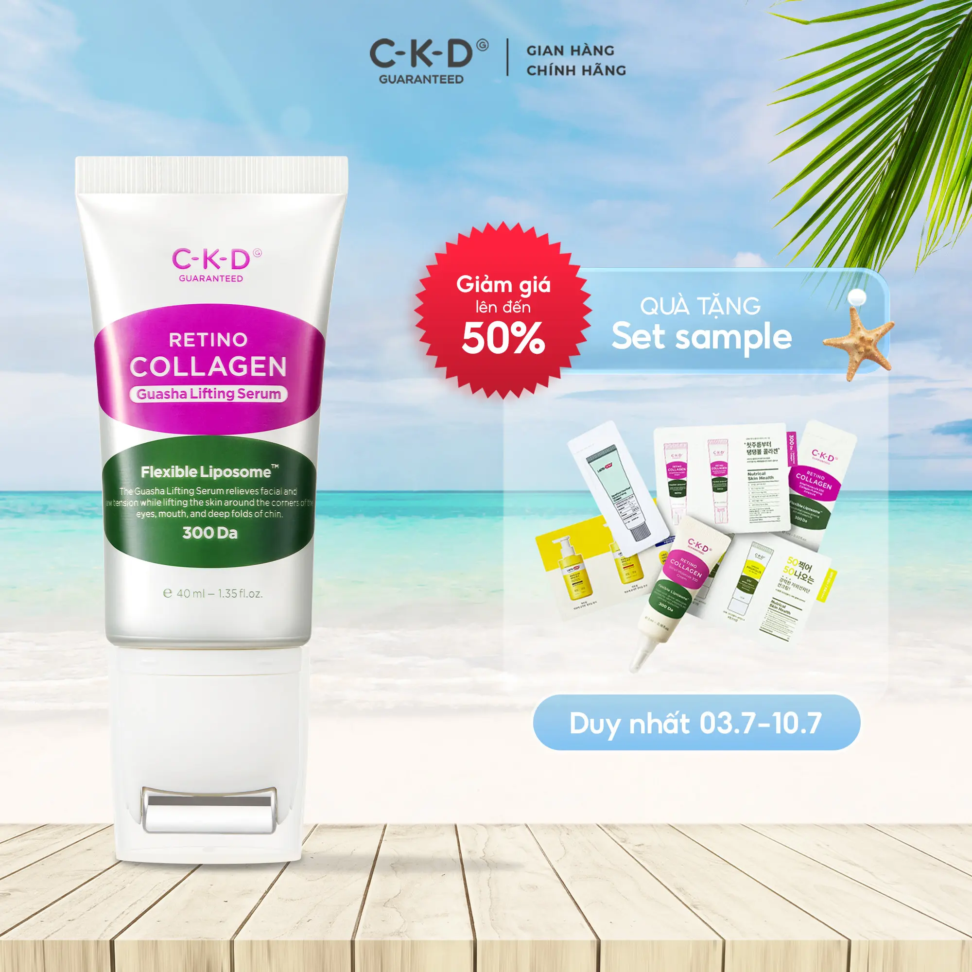 Thanh Lăn Tinh Chất Nâng Cơ, Giảm Nếp Nhăn Guasha Lifting Serum 40ML CKD Guaranteed - CKD VietNam