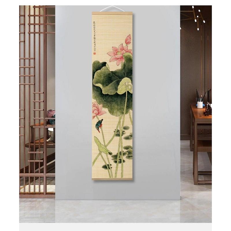 Mành Rèm Trúc In Hình Nghệ Thuật, Decor Trang Trí Nhà Hàng, Rèm Trúc Phòng Trà (giá bán theo lẻ hình) 6
