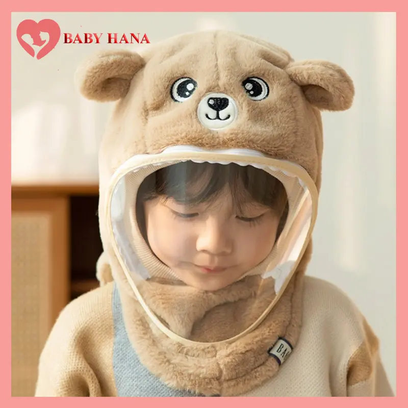 Mũ Len Trùm Đầu Giữ Ấm Có Kính Chắn Giọt Bắn, Chống Gió Chống Bụi Cho Bé 8