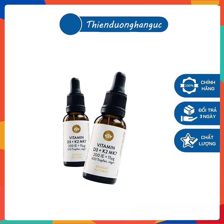 D3-K2-MK7 Sunday Natural (hàng Đức) - 20ml