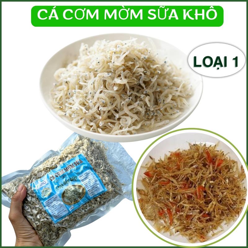 Cá cơm mờm sữa đóng gói hút chân không = dùng rim hoặc kho nấu canh - CÁ KHÔ - CÁ CƠM KHÔ - cá cơm mờm khô Loại ngon